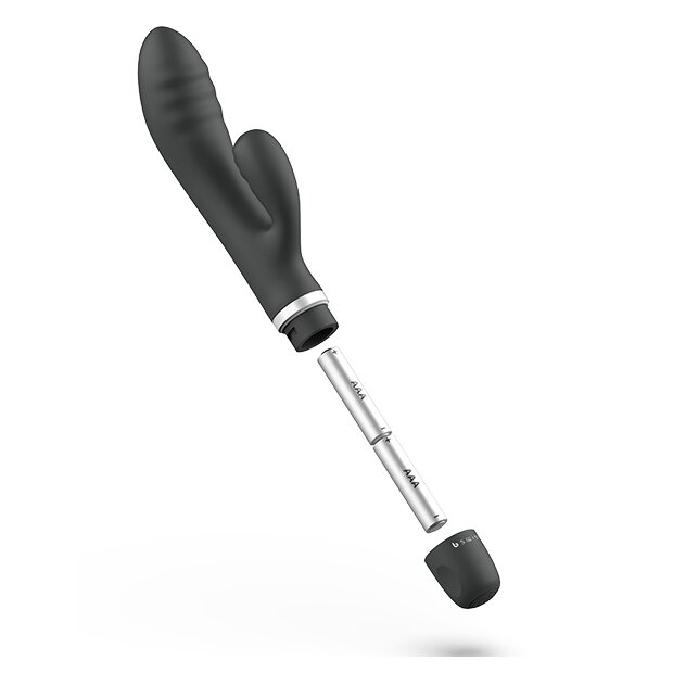 B Swish Bwild Classic Wave Rabbit Vibrator Schwarz 10 cm ⌀ 4 cm