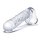 Glas Realistic Ribbed Glass G-Spot Dildo with Balls
