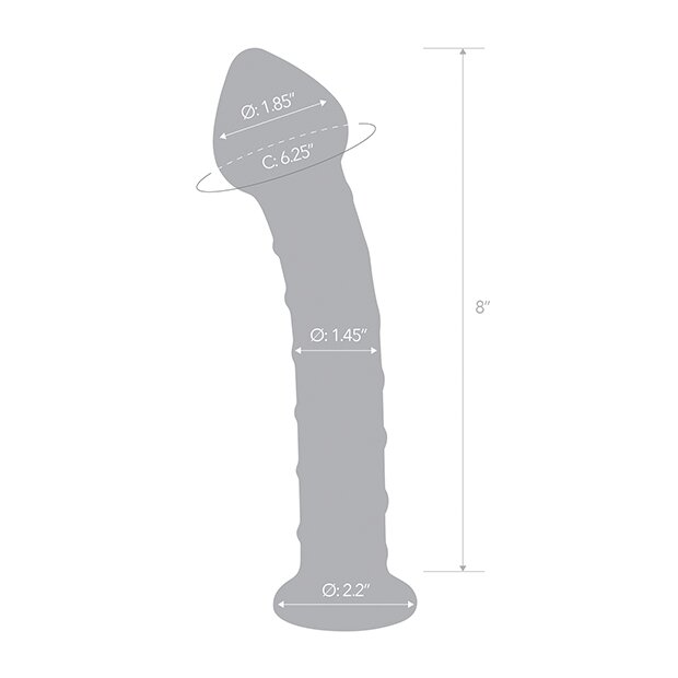 Glas Mr. Swirly Dildo 20,3 cm