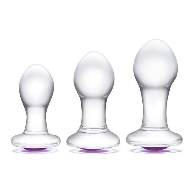 Glas Bling Bling Glass 3 pc Anal Training Kit