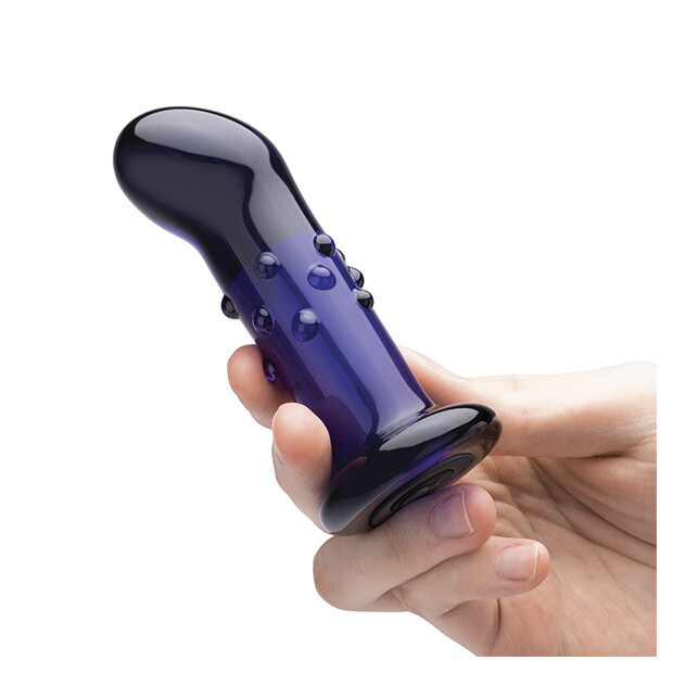 Glas Rechargeable Remote Controlled Vibrating Dotted  G-Spot/P-Spot Plug