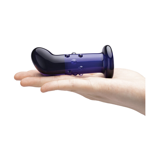 Glas Rechargeable Remote Controlled Vibrating Dotted  G-Spot/P-Spot Plug