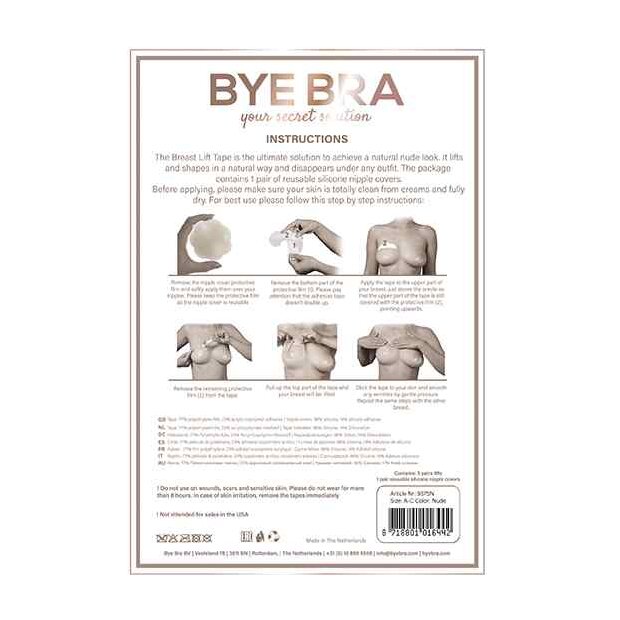 Bye Bra Breast Lift & Silicone Nipple Covers A-C - F-H