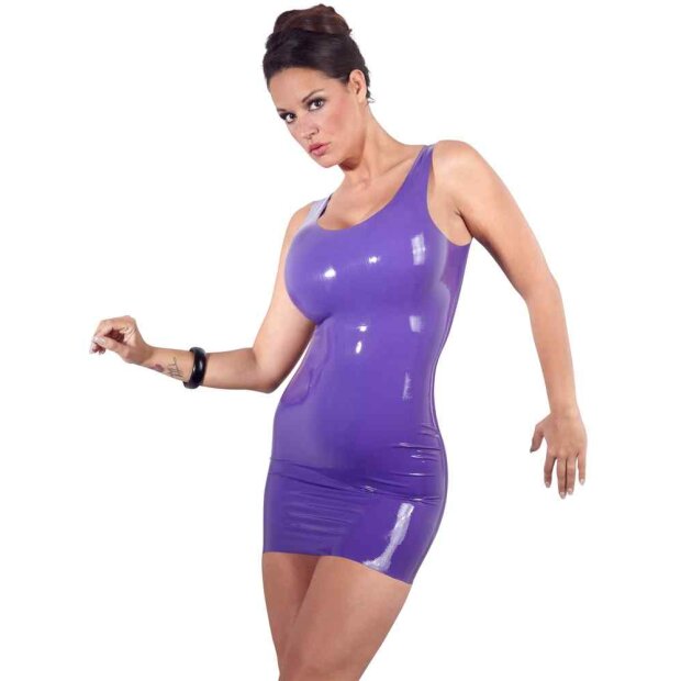Latex Minikleid lila S - 2XL