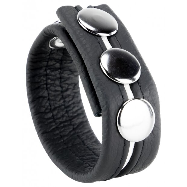 Cockring en cuir BLANC