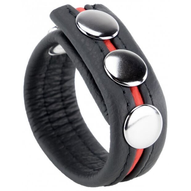 Leather Cockring Red