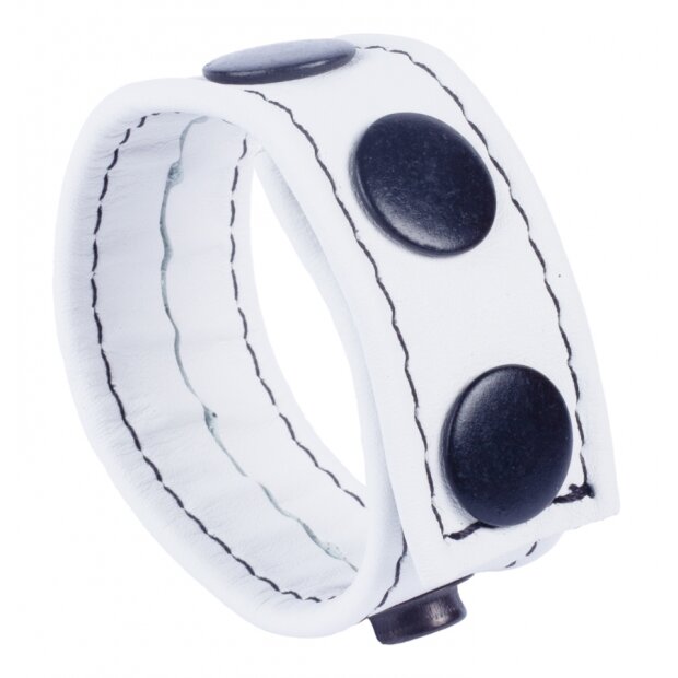 Cocky White Leather Cockring