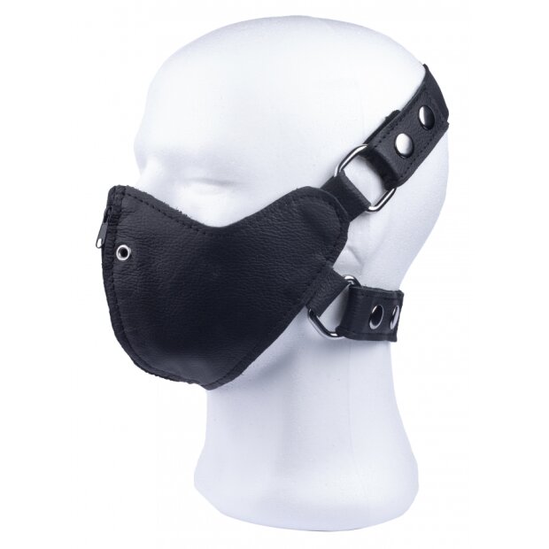 Leather Mask With Zip