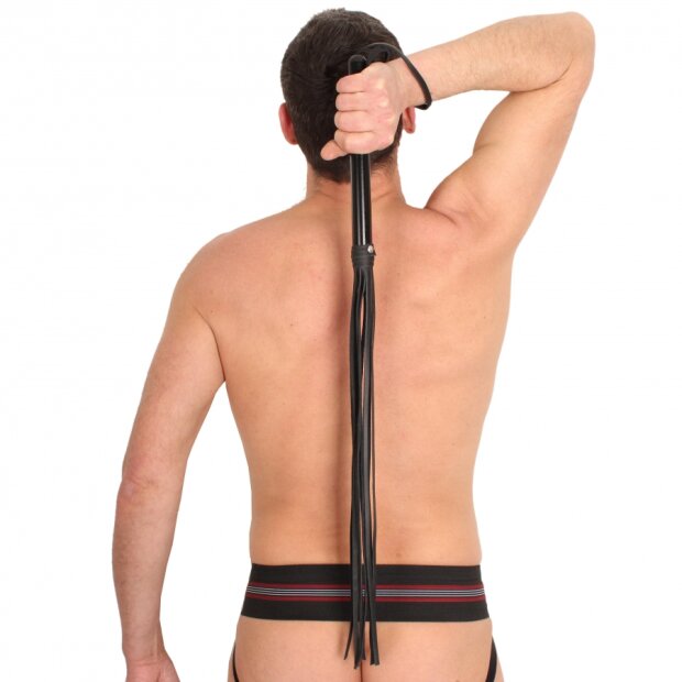 Leather and Wood Whip - 75 cm