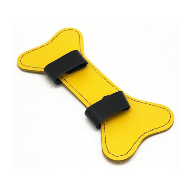 Puppy Bone In Yellow Leather