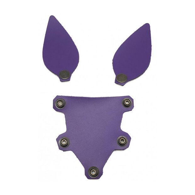 Puppy Set Purple Leather Ears And Tongue
