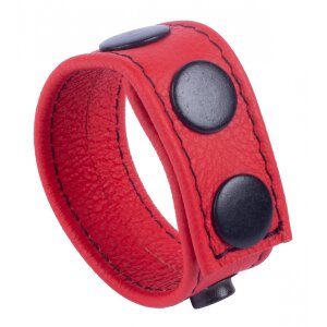 The Red Red Cocky Leather Cockring Penisring Rot ⌀ 6,0 cm