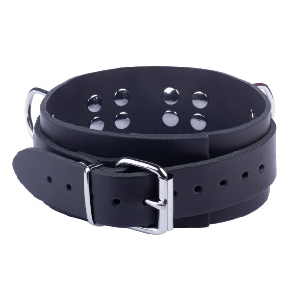 Ultra Black Leather Collar