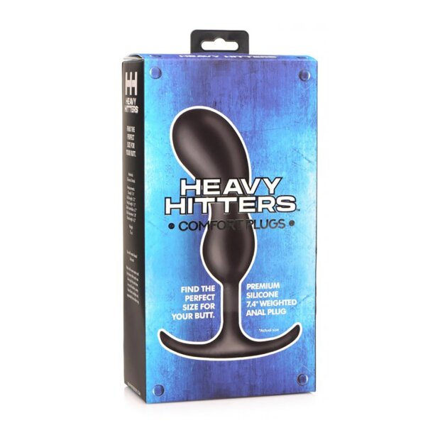 Premium Silicone Weighted Prostate Plug - Large - Black