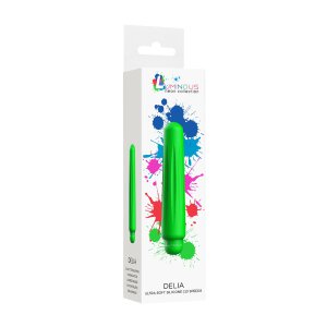 Delia - ABS Bullet With Silicone Sleeve - 10-Speeds - Green
