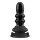 Ribbly - Glass Vibrator - With Suction Cup and Remote - Rechargeable - 10 Speed - Black