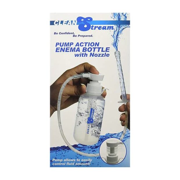 Clean Stream Pump Action Enema Bottle Intimdusche Transparent 300 ml