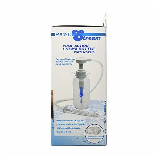 Clean Stream Pump Action Enema Bottle Intimdusche Transparent 300 ml