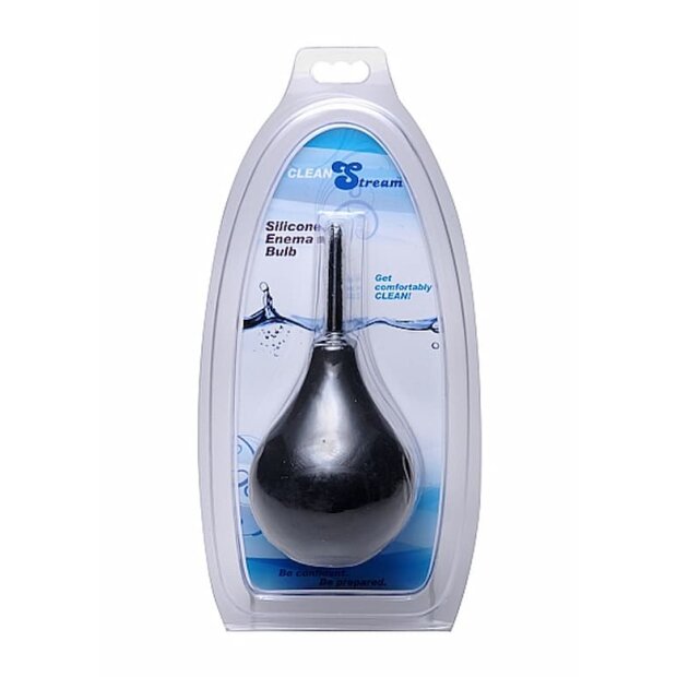 CleanStream Thin Tipped Enema Bulb Black