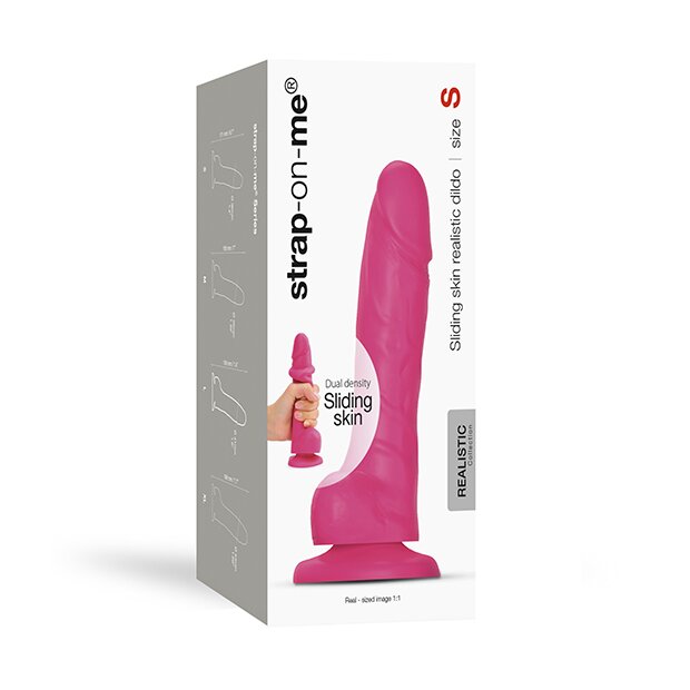 Strap-On-Me Sliding Skin Realistic Dildo Fuchsia M 13,4cm