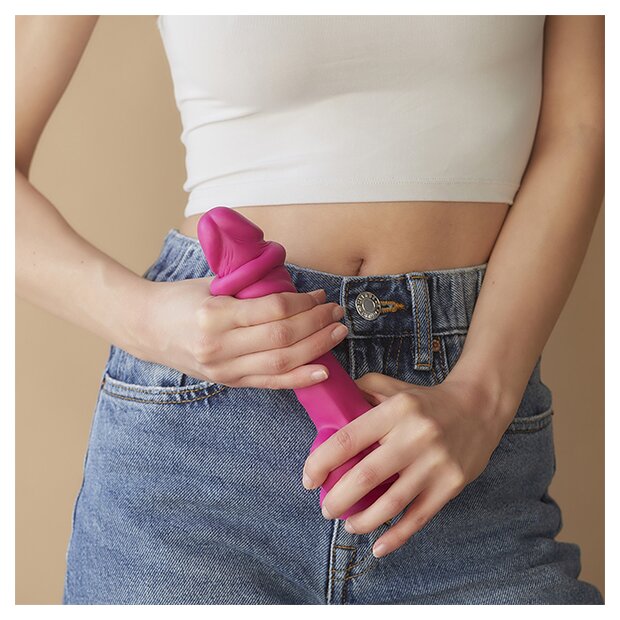 Strap-On-Me Sliding Skin Realistic Dildo Fuchsia L 14,2cm