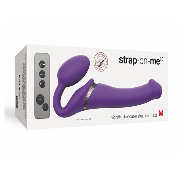 Strap-On-Me Vibrating Bendable Strap-On Medium Strapless Lila