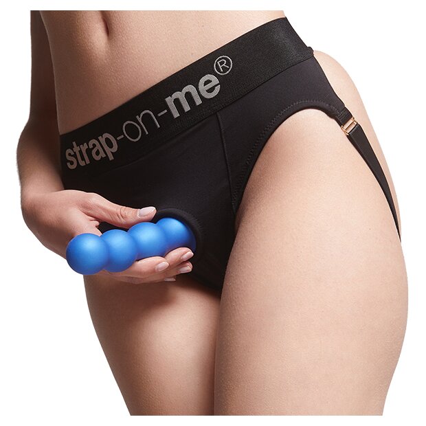 Strap-On-Me Dildo Plug Balls Metallic Blue S Strap-On Blau