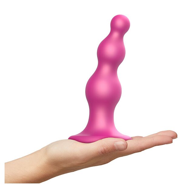 Strap-On-Me Dildo Plug Beads Metallic Raspberry Pink M Strap-On Pink