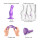 Strap-On-Me Dildo Plug Curvy Metallic Purple L Strap-On Lila