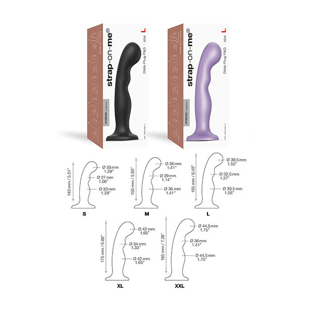 Strap-On-Me Dildo Plug PG Metallic Lilac Large Strap-On Lila