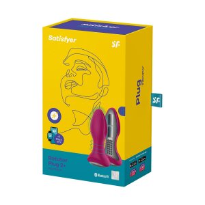 Satisfyer Rotator Plug 2+ Fuchsia - 3,6 cm