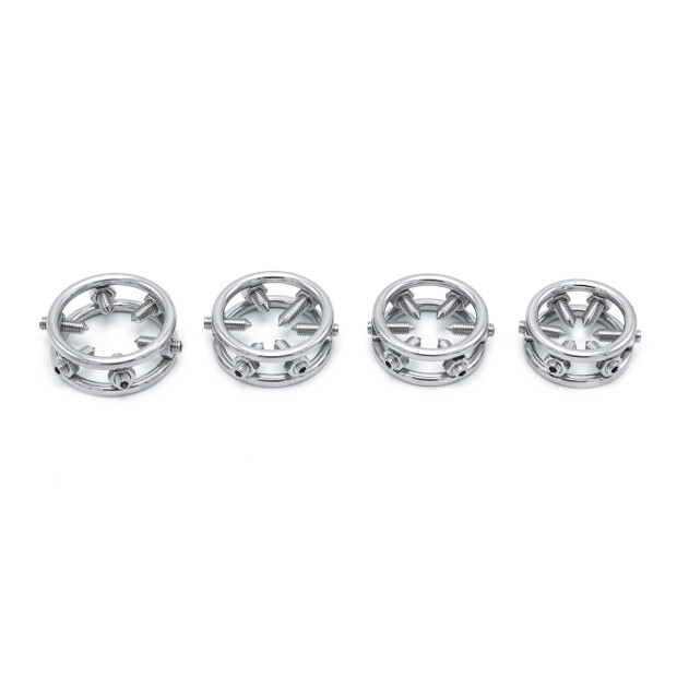 Kiotos Steel Torture Glans Ring Peniskäfig Silber 3,0 cm