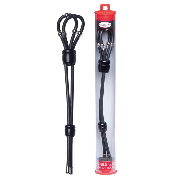 Malesation Double Loop Granate Double Black Penisschlaufe Schwarz