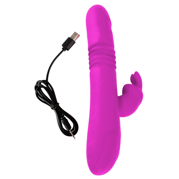 You2Toys Sweet Smile Thrusting Pearl Rabbit Vibrator Pink 26 cm ⌀ 3,5 cm