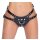 ZADO Leder Hüftgurt Strap-On Schwarz ⌀ 4 cm S-M