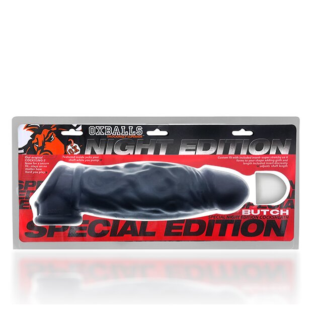 Oxballs BUTCH Cocksheath Special Edition Night Penishülle Schwarz 21,59 cm ⌀ 5,1 cm