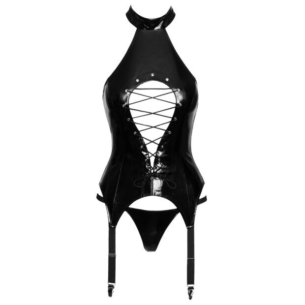 Vinyl suspender shirt XL