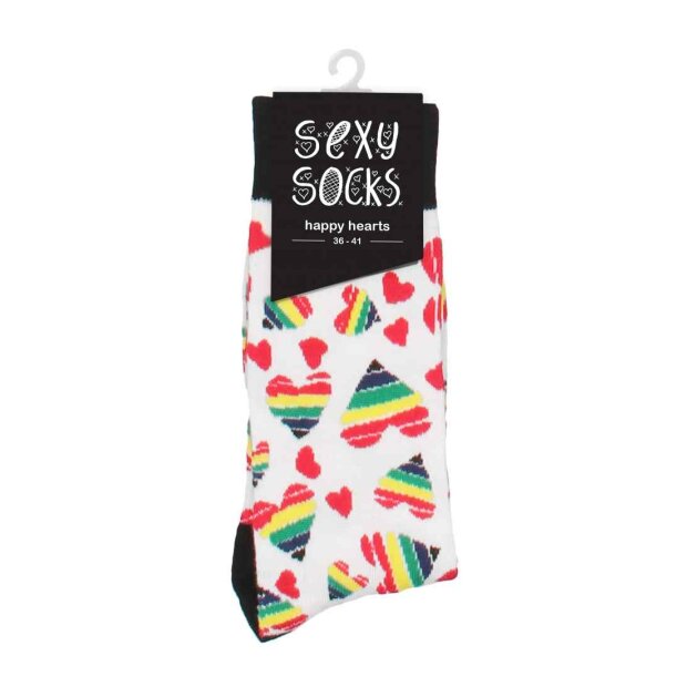 Sexy Socks - Happy Hearts - 36 - 46