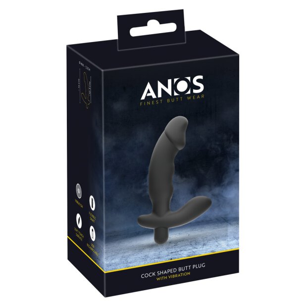 ANOS Cock shaped butt plug with vibration