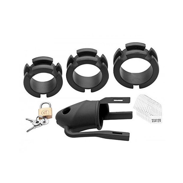 Chastity Cage Silicone Birdlocked - Black