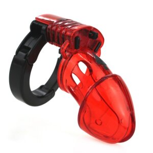 Adjustable Male Cock Cuff Chastity Device - Red
