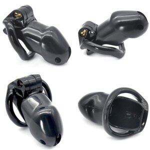CB-3000 Hide Lock Male Chastity Device Black