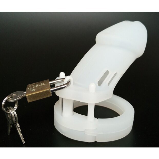 CB-6000 Silicone Male Chastity Cage White