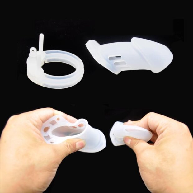 CB-6000 Silicone Male Chastity Cage White