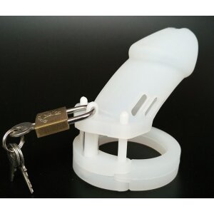 CB-6000 Silicone Male Chastity Cage White