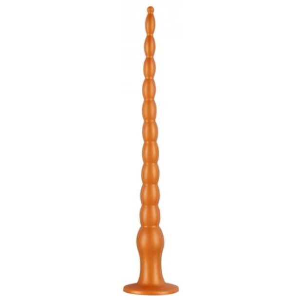 TheAssGasm Long Dildo Multi Beads Spezialdildo Orange 50 cm ⌀ 5 cm