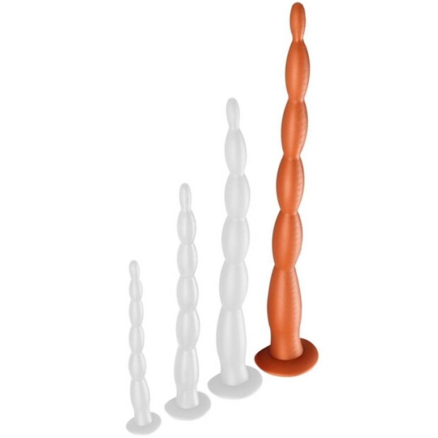 TheAssGasm Long Dildo Scale Beads XL Dildo Orange 60 cm ⌀ 6 cm