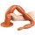 TheAssGasm Long Dildo Scale Beads XL Dildo Orange 60 cm ⌀ 6 cm