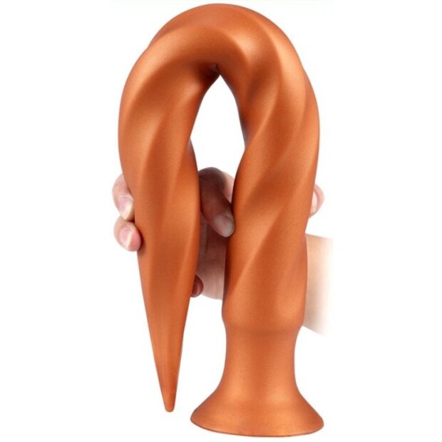 TheAssGasm Long Tail Dildo Small Analdildo Orange 34 cm ⌀ 3,5 cm