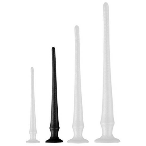 Long Tail PVC Butt Plug With Scale  Black M 40 x 4,5cm